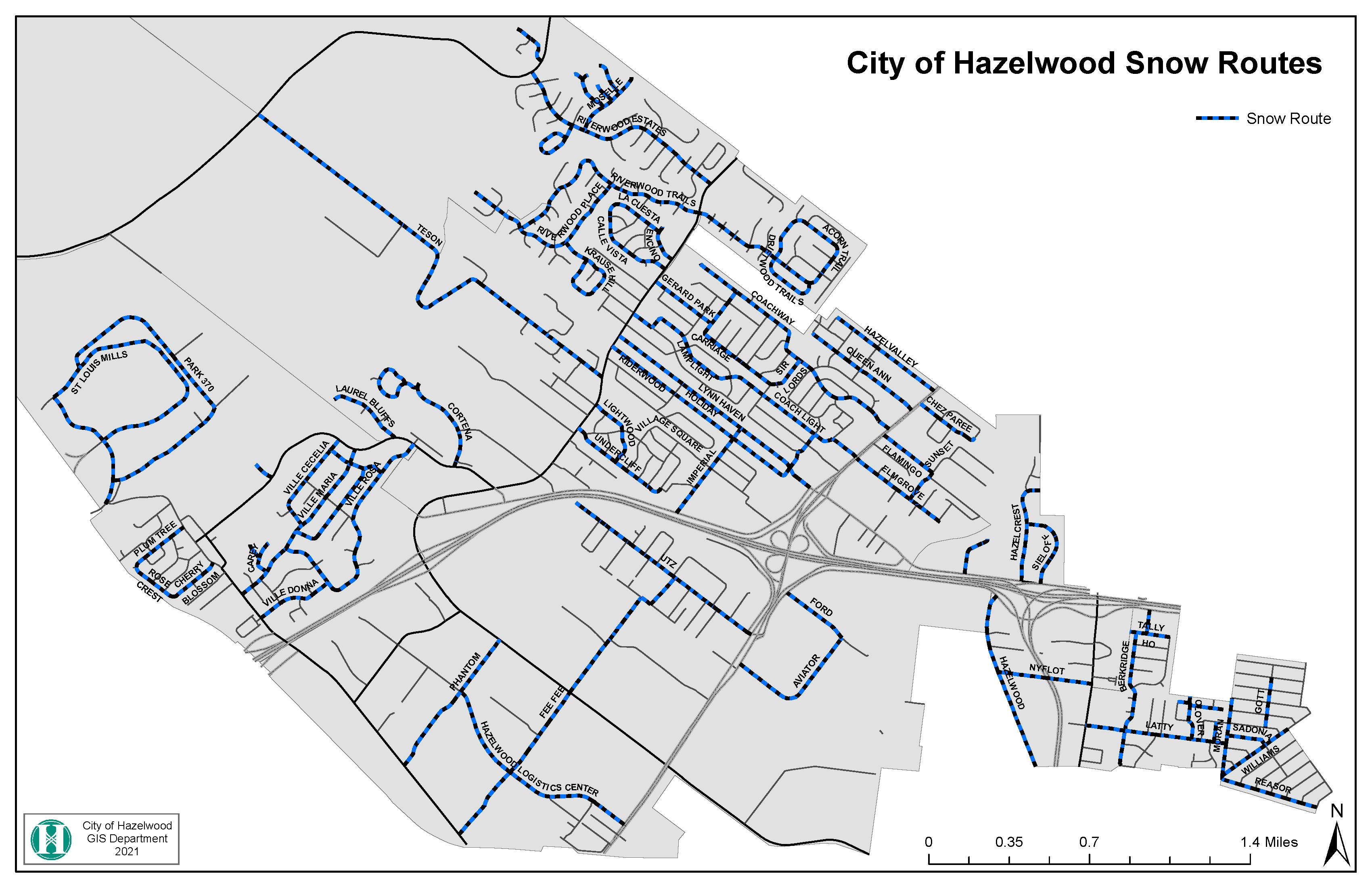 City Snow Routes (PNG)